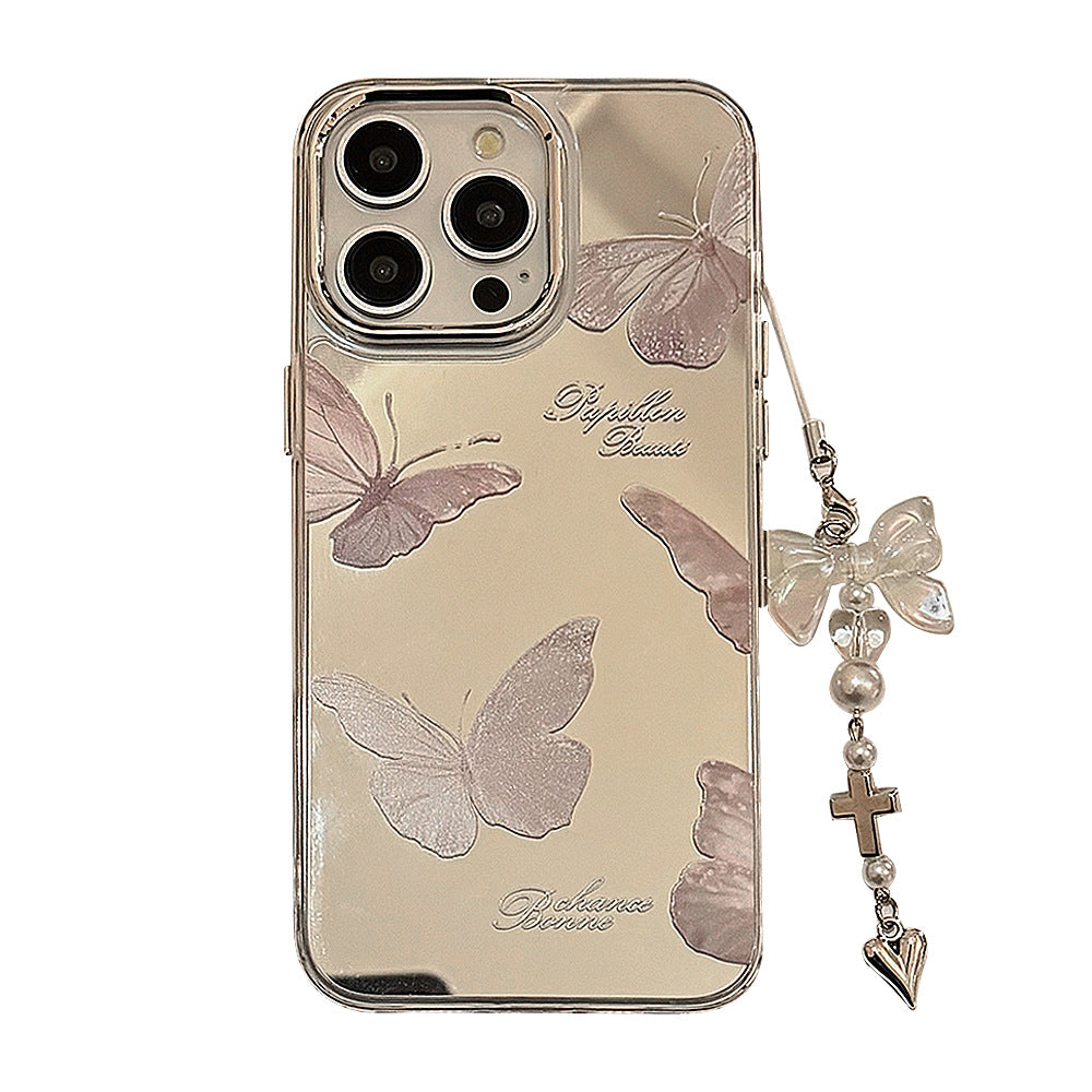 Mirror Butterfly Pendant iPhone Case