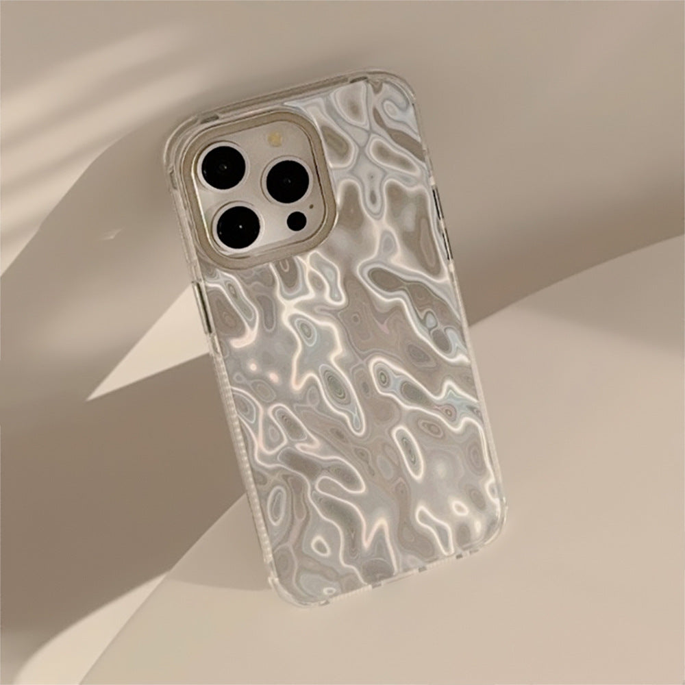 Silver Ripple iPhone Case