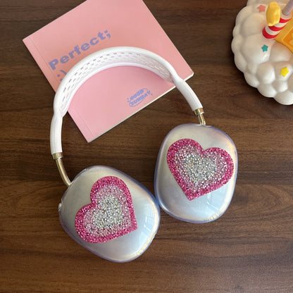 Sparkling Heart White AirPods Max Case