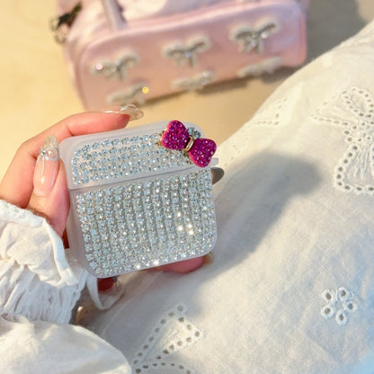 Teardrop Rhinestone Bow AirPods Case