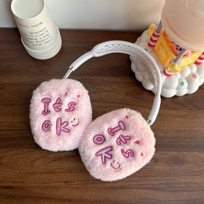 ‘It's OK’  Fuzzy White AirPods Max Case