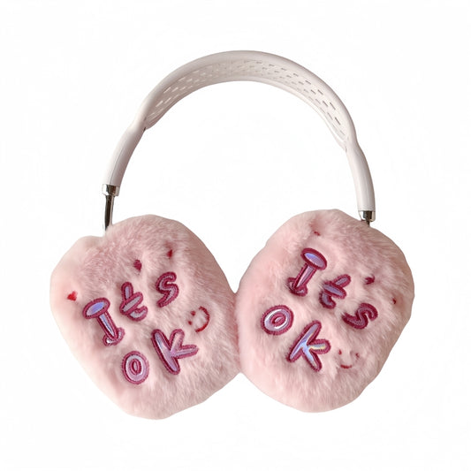 ‘It's OK’  Fuzzy Pink AirPods Max Case