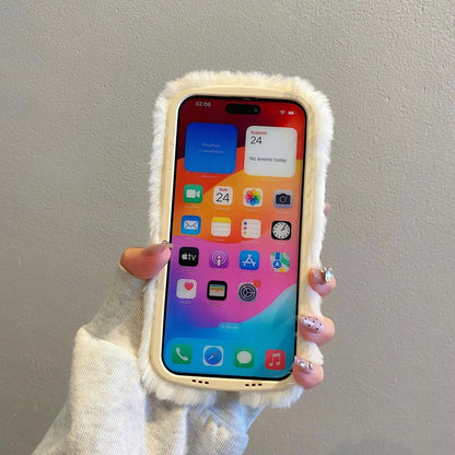 Fuzzy Floral Rose Pink iPhone Case