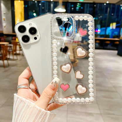Elegant Pearl Heart iPhone Case