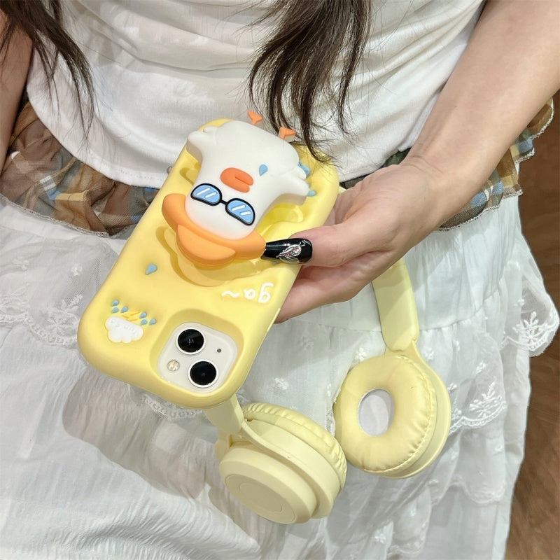Cute Eyed Duck Yellow iPhone Case