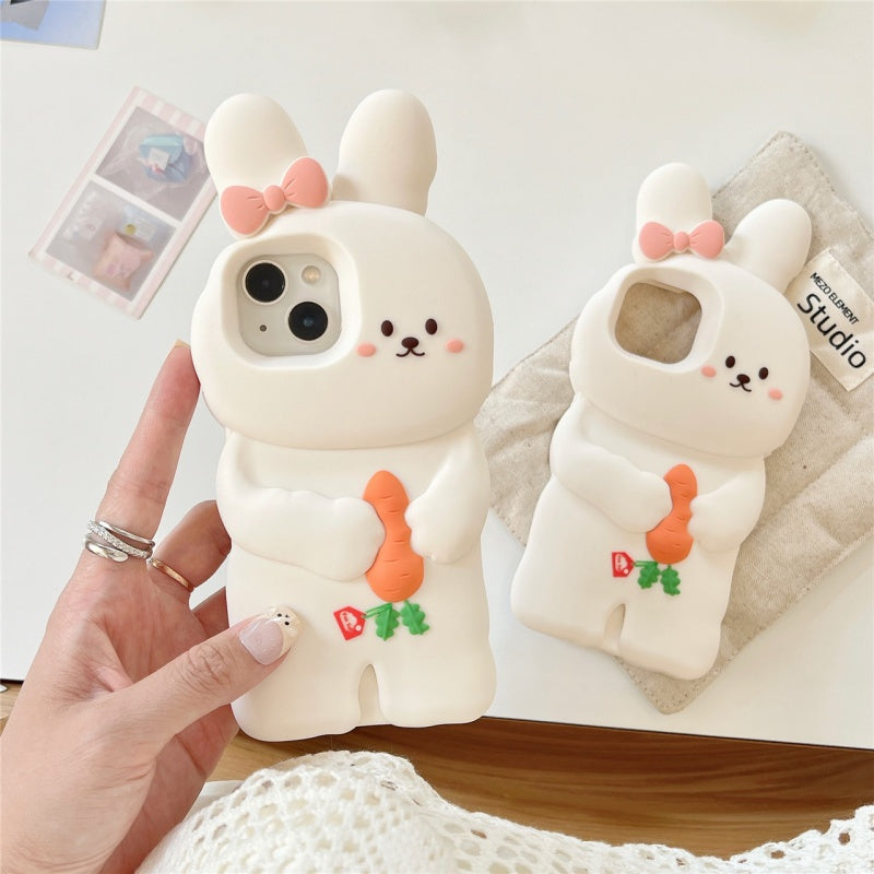 Cute Bunny & Carrot iPhone Case