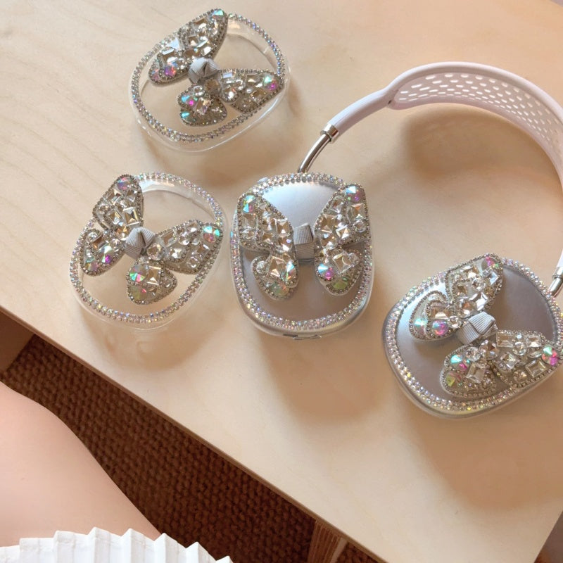 Sparkling Crystal-Encrusted Butterfly AirPods Max Case