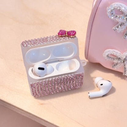 Teardrop Rhinestone Bow AirPods Case