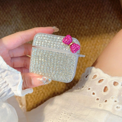 Teardrop Rhinestone Bow AirPods Case