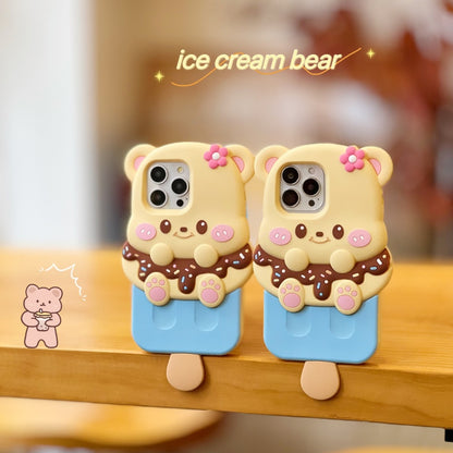 Cute Ice Cream Bear iPhone Case