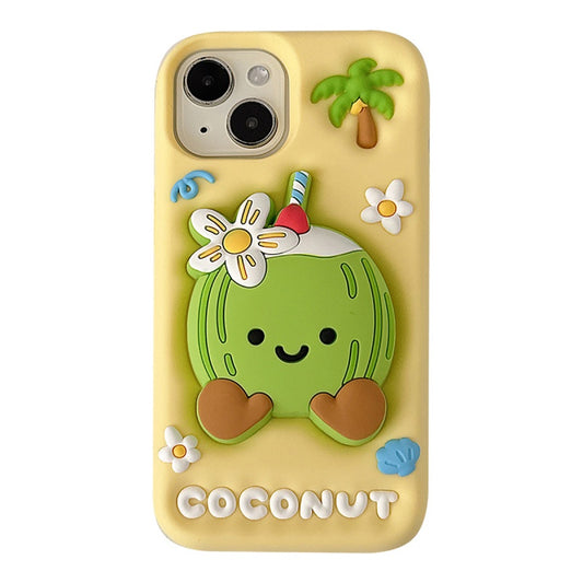 Cute 3D Coconut Stand iPhone Case