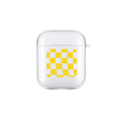 Yellow Grid AirPods Case