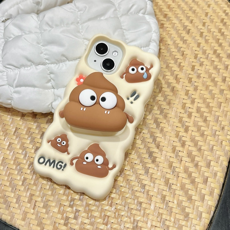 Flower & Poop Stand Cute iPhone Case