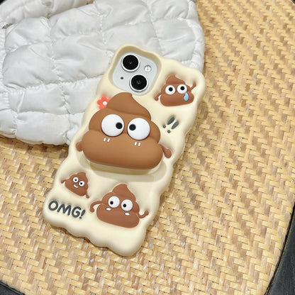 Flower & Poop Stand Cute iPhone Case