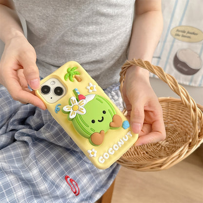 Cute 3D Coconut Stand iPhone Case