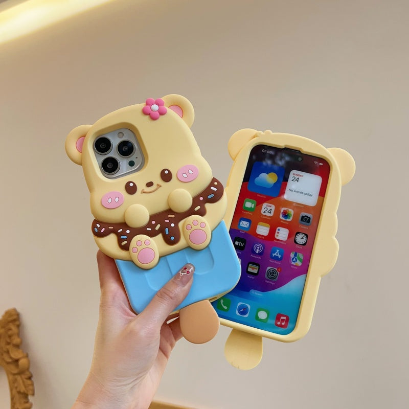 Cute Ice Cream Bear iPhone Case