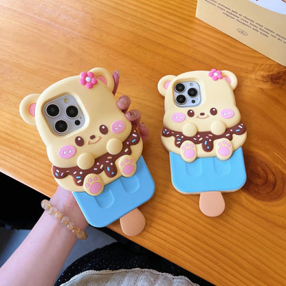 Cute Ice Cream Bear iPhone Case