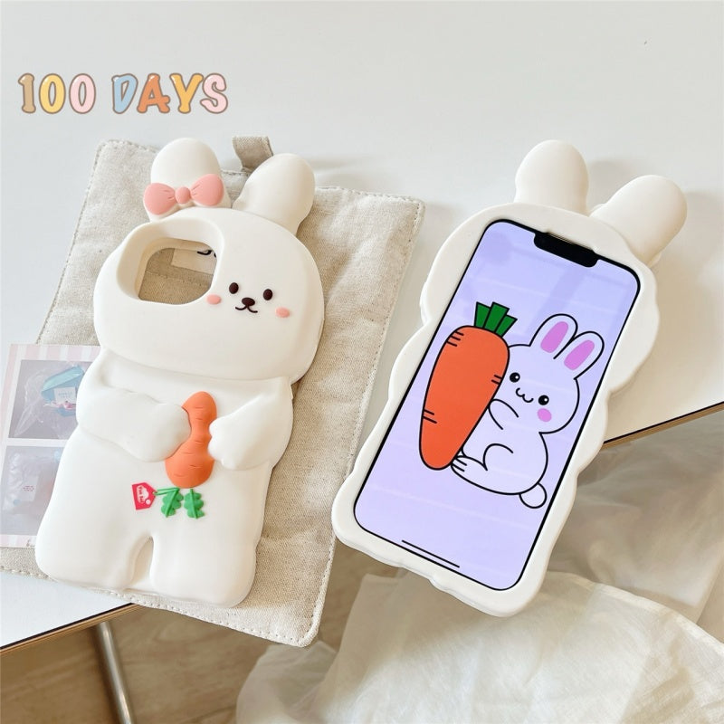 Cute Bunny & Carrot iPhone Case
