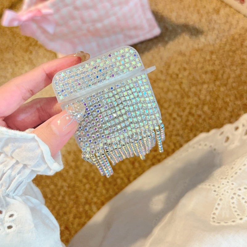 Rhinestone Chain Tassel AirPods Case