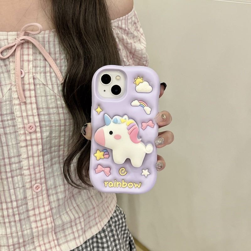 Unicorn Pegasus Stand Lavender iPhone Case