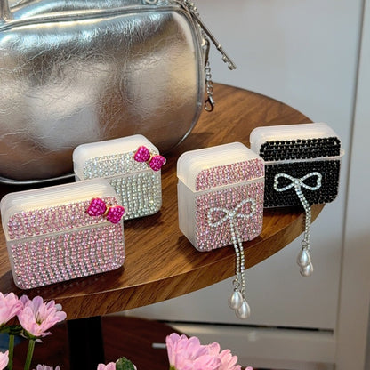 Teardrop Rhinestone Bow AirPods Case