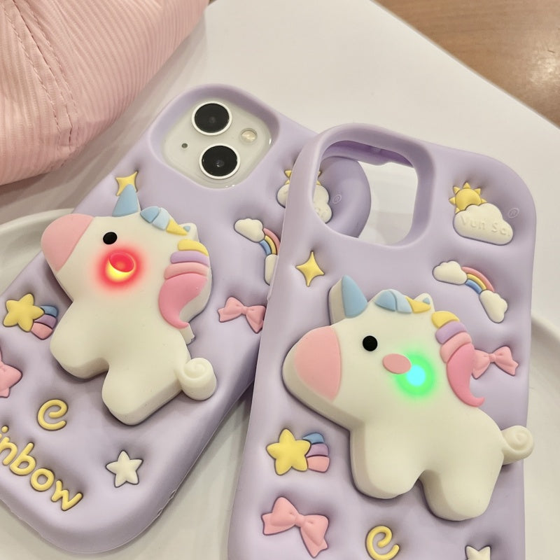 Unicorn Pegasus Stand Lavender iPhone Case