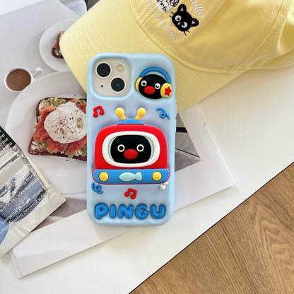 TV Penguin Stand Cute iPhone Case