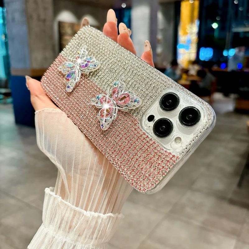 Sparkling Rhinestones Butterfly iPhone Case