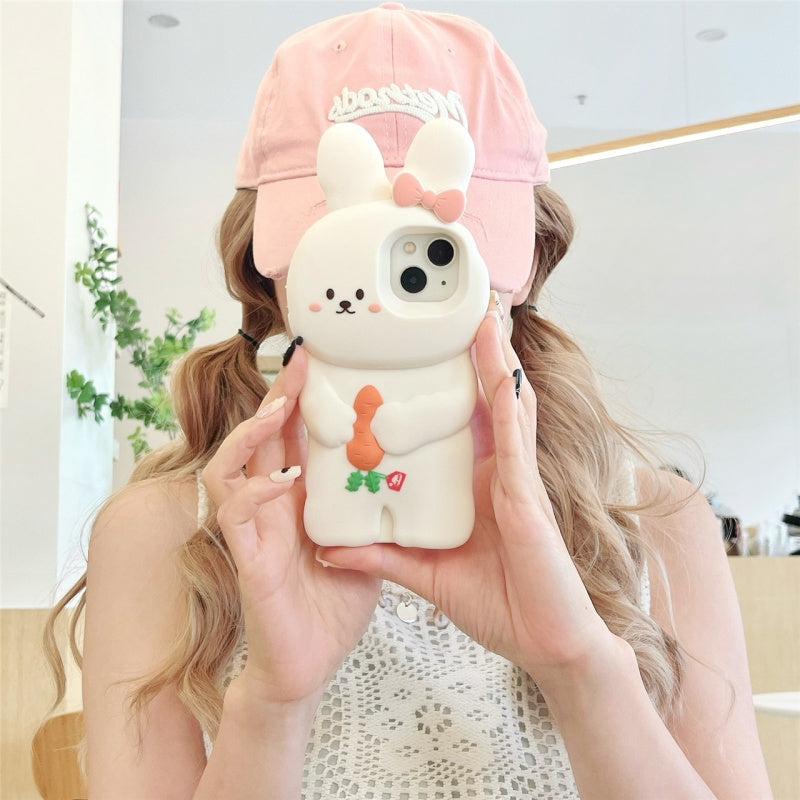 Cute Bunny & Carrot iPhone Case