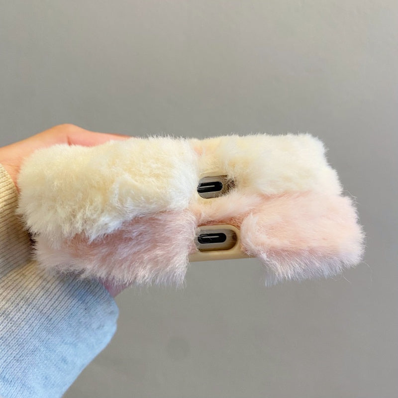 Fuzzy Floral Rose Pink iPhone Case